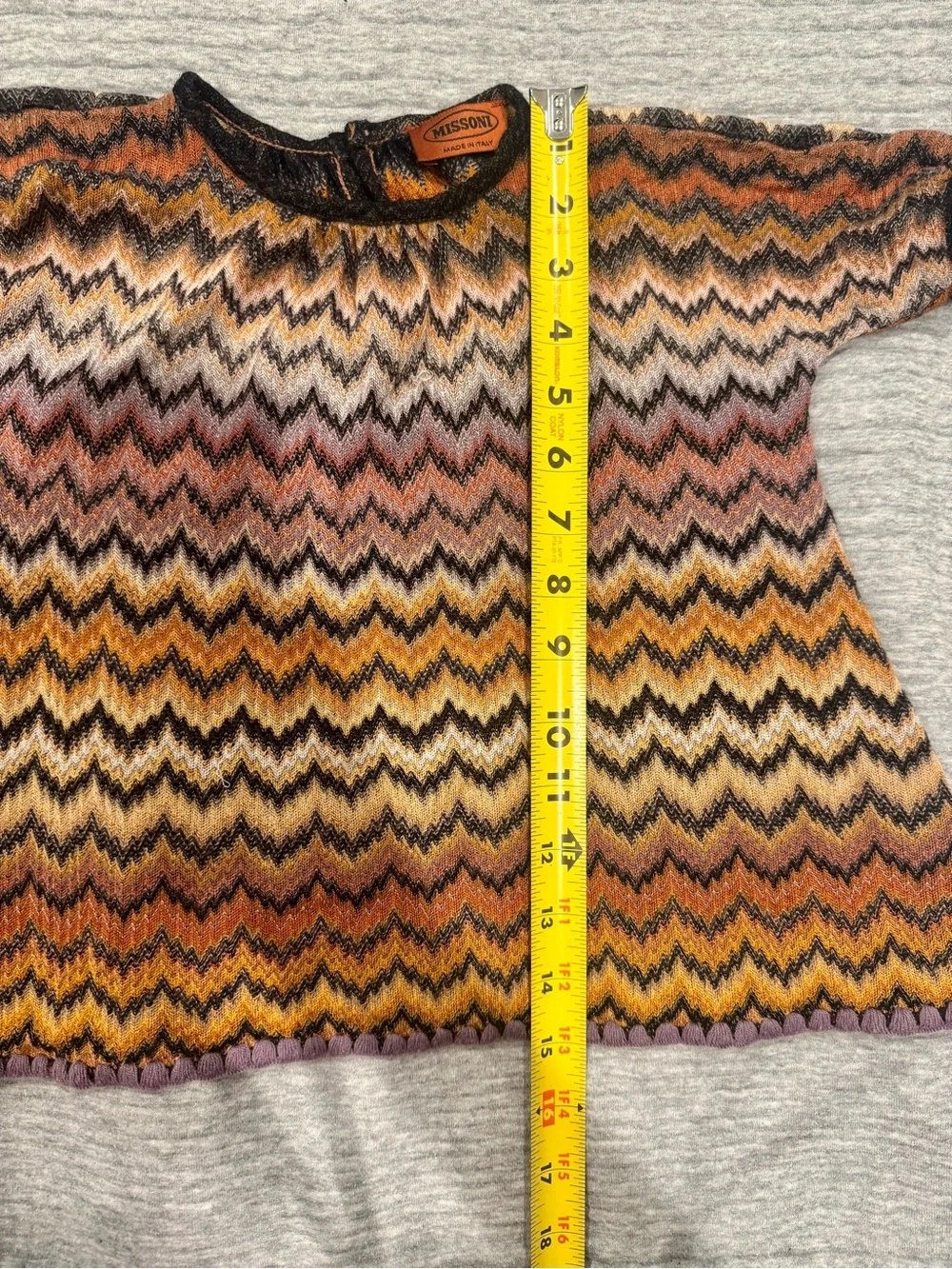 Authentic MISSONI Zigzag Knit Baby Top/Tunic (Fits 18M-2T)